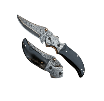 Shadow Rain Copper Damascus Knife