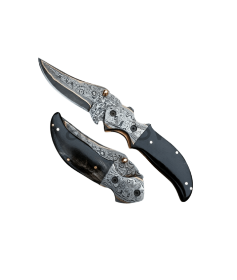 Shadow Rain Copper Damascus Knife