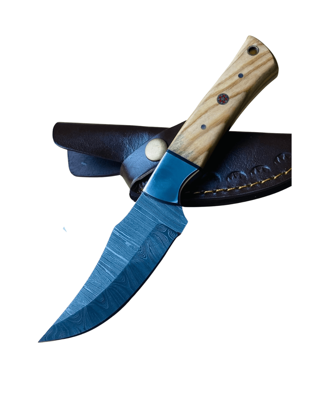 Ghost Ash Damascus Skinner