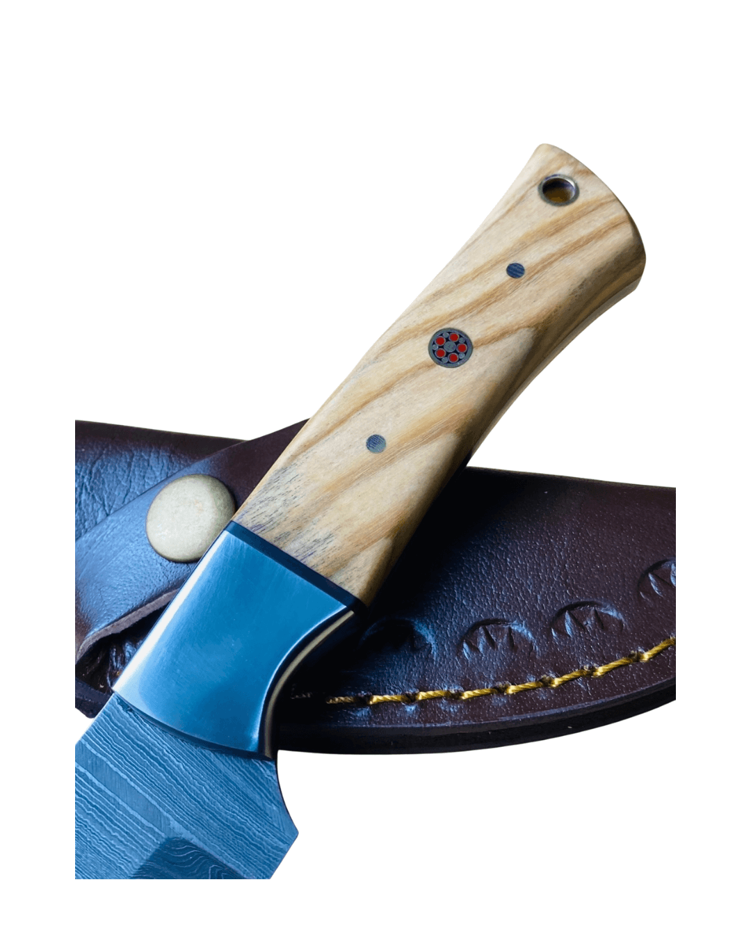 Ghost Ash Damascus Skinner - Image 8